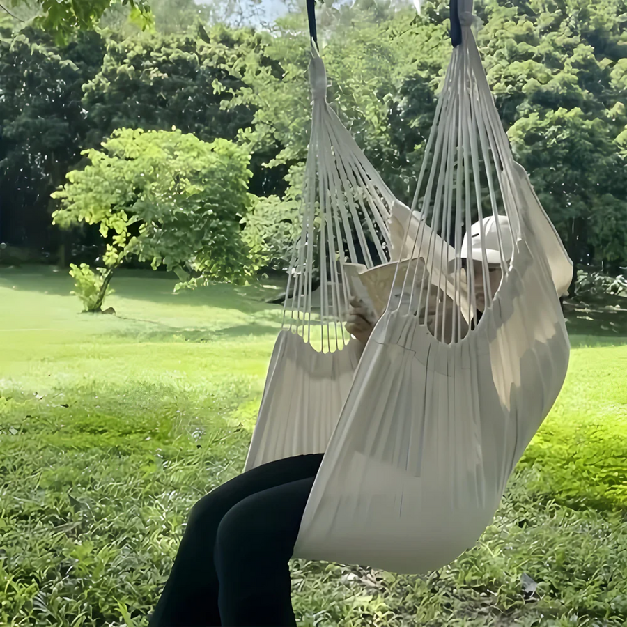 Hammock Comfortable Durable Polyester Cotton Supports Up to 150 kg-Home Decor > Decorative Accessories-casanuva-casanuva