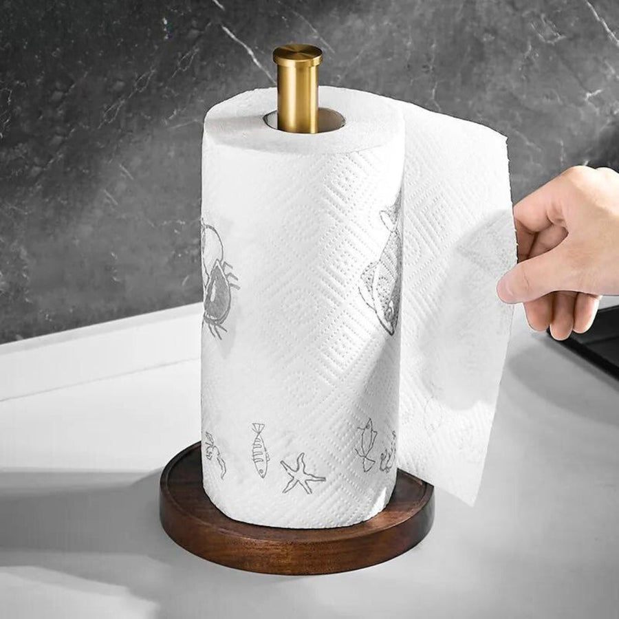 Handcrafted Wooden Paper Towel Holder-Bedding & Bath > Bathroom Accessories-casanuva-casanuva