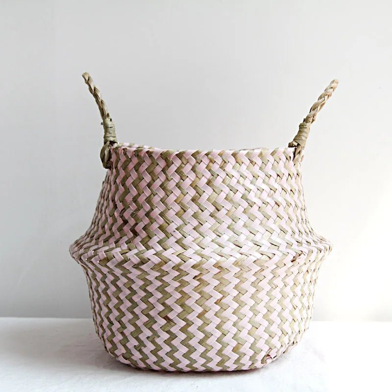 Handmade Boho Willow Foldable Plant Basket-Home Decor > Decorative Accessories-casanuva-casanuva