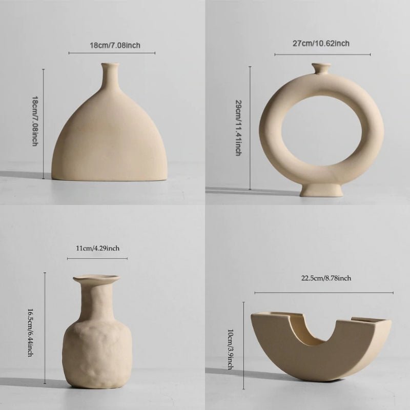 Handmade Ceramic Vase and Candle Holders Set-Home Decor > Candle Holders-casanuva-casanuva