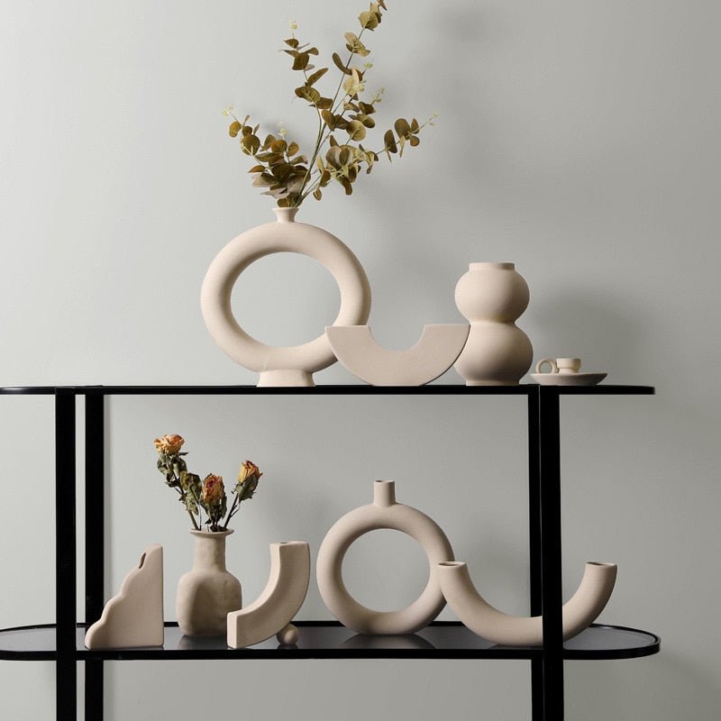 Handmade Ceramic Vase and Candle Holders Set-Home Decor > Candle Holders-casanuva-casanuva