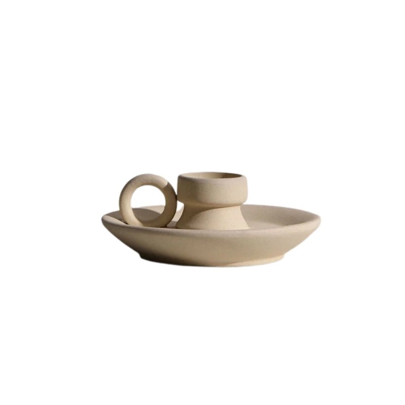 Handmade Ceramic Vase and Candle Holders Set-Home Decor > Candle Holders-casanuva-Taper Candle Holder-casanuva