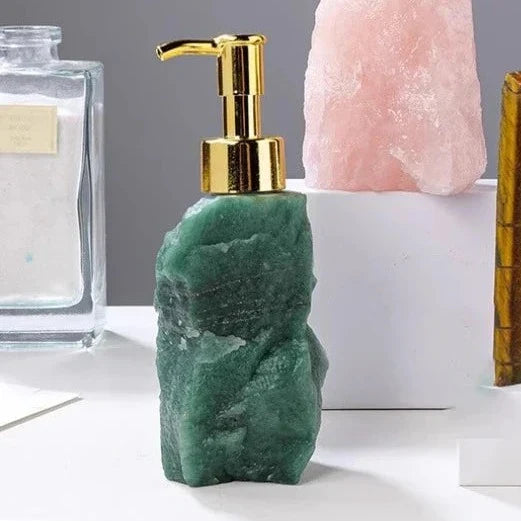 Handmade Soap Dispenser with Natural Crystal Design-Bedding & Bath > Bathroom Accessories-casanuva-casanuva