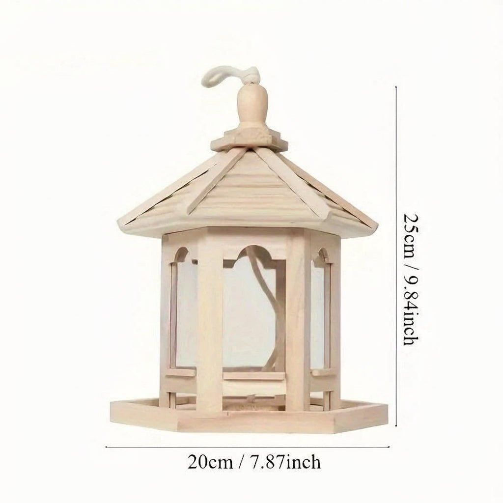 Handmade Wooden Birdhouse with Integrated Water System-Home Decor > Decorative Accessories-casanuva-casanuva