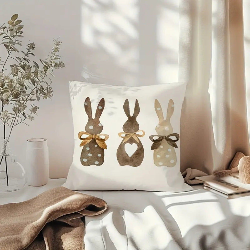 Hemp Bunny Cushion Cover-Covers & Textiles > Cushion Covers-casanuva-casanuva