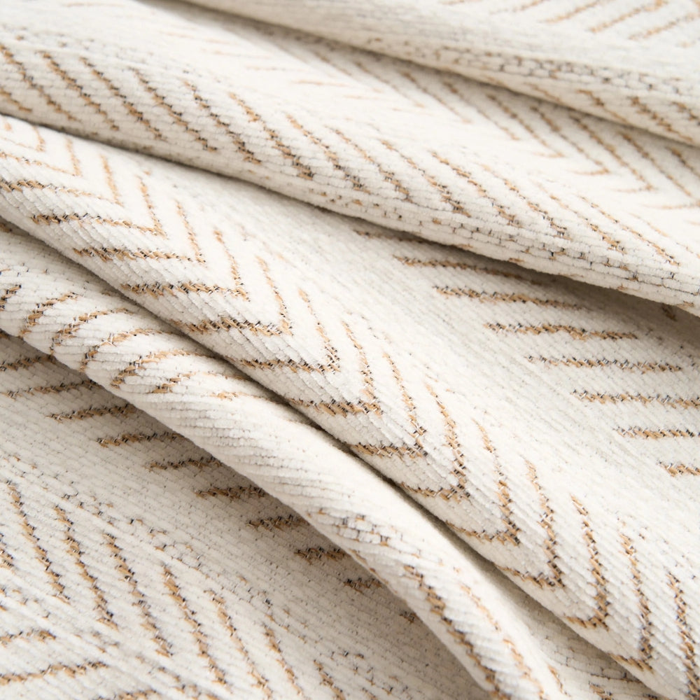Herringbone Chenille Sofa Cover with Tassels-Covers & Textiles > Sofa Covers-casanuva-casanuva