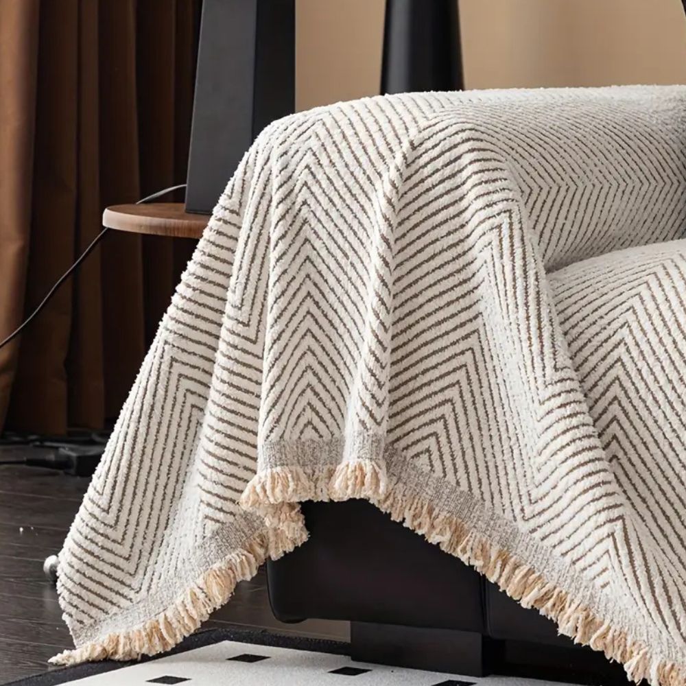 Herringbone Sofa Cover Washable Stretch Fabric-Covers & Textiles > Sofa Covers-casanuva-casanuva