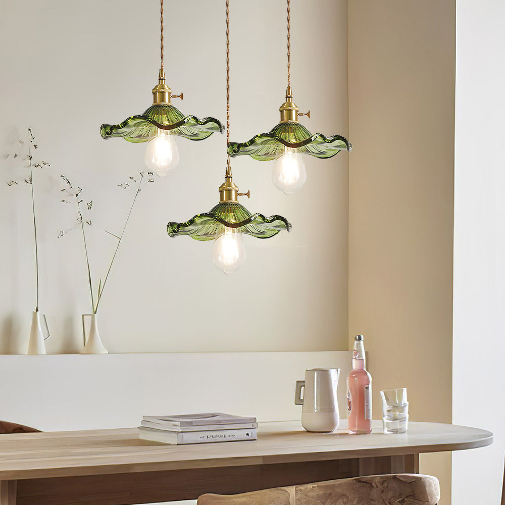 Hibiscus Flower Glass Pendant Light-Lighting > Pendant Lights-casanuva-casanuva
