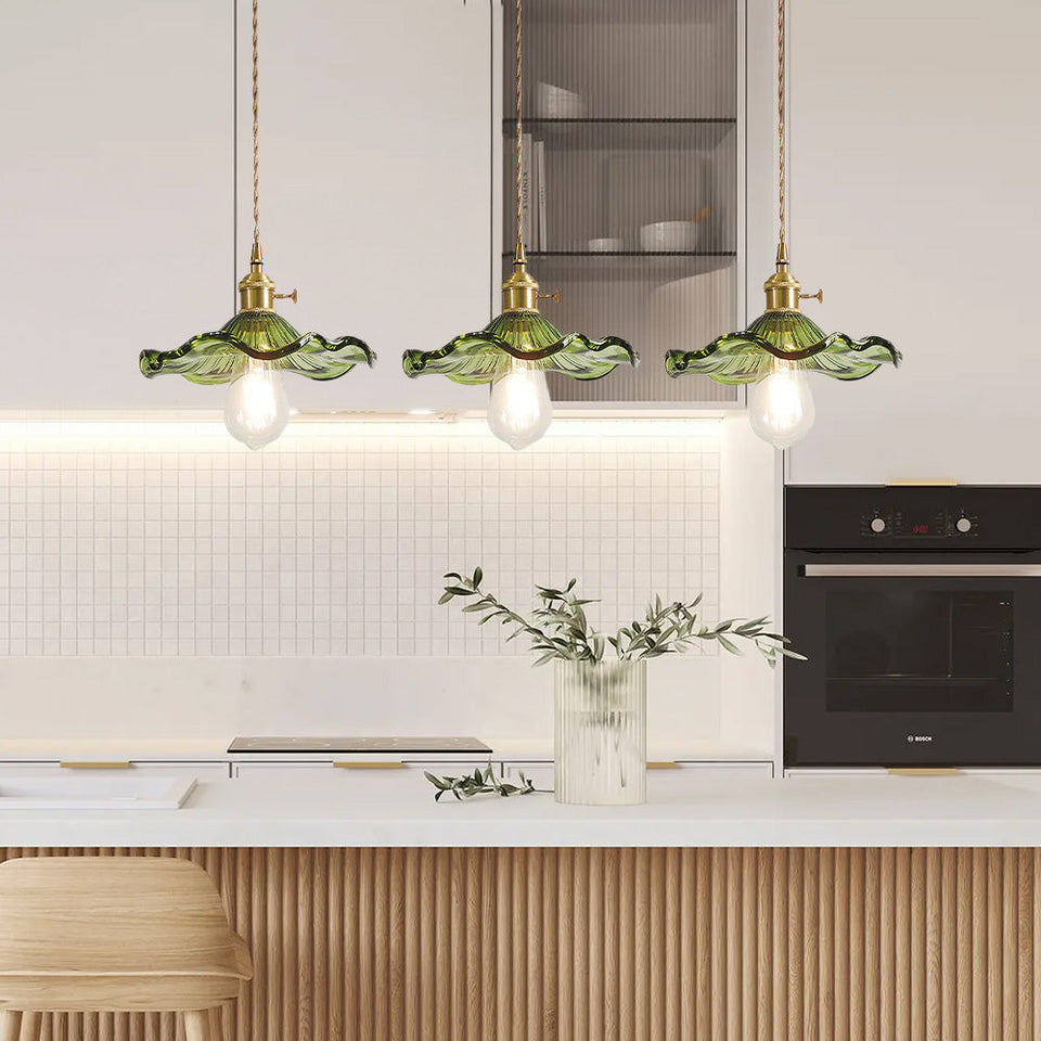 Hibiscus Flower Glass Pendant Light-Lighting > Pendant Lights-casanuva-casanuva