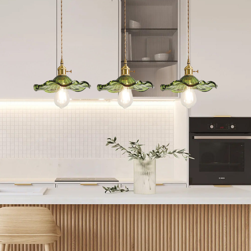 Hibiscus Flower Glass Pendant Light-Lighting > Pendant Lights-casanuva-casanuva