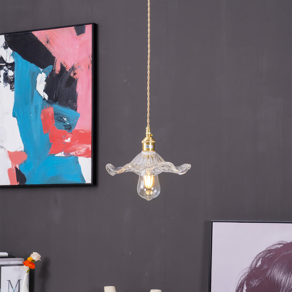 Hibiscus Flower Glass Pendant Light-Lighting > Pendant Lights-casanuva-casanuva
