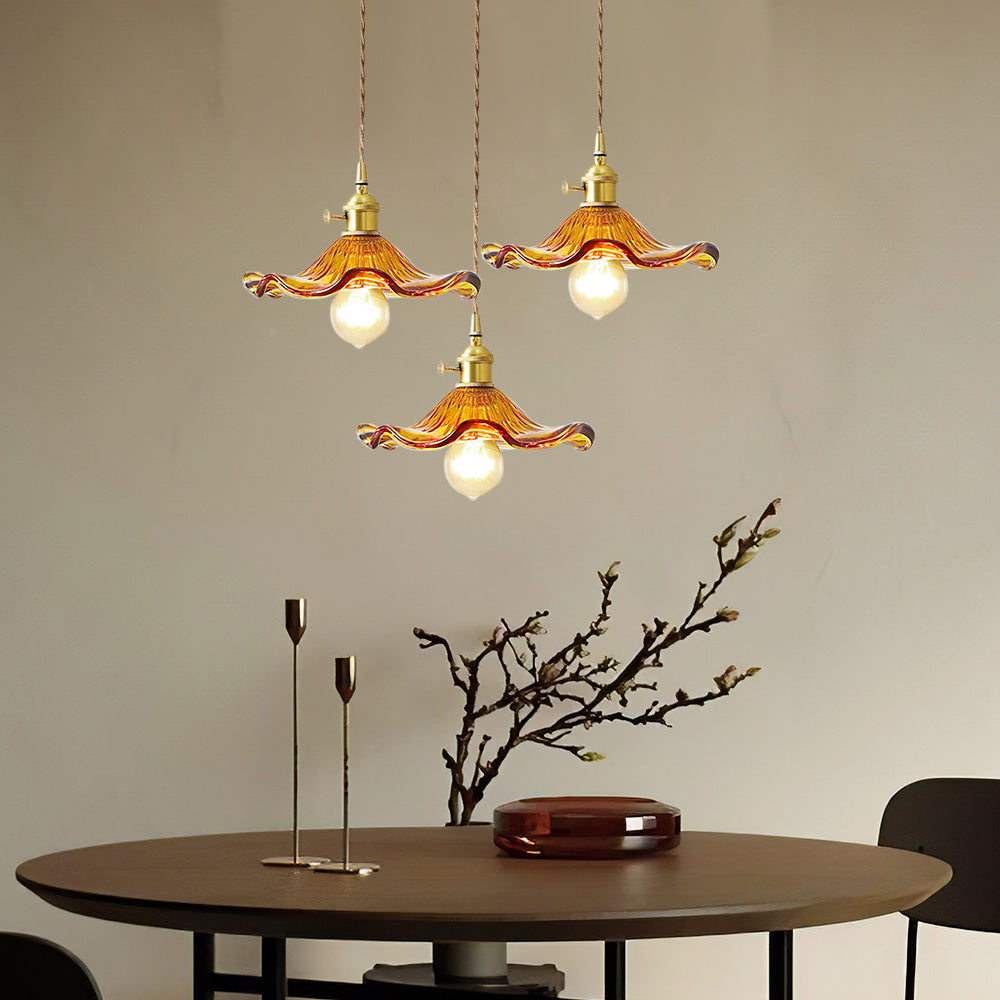 Hibiscus Flower Glass Pendant Light-Lighting > Pendant Lights-casanuva-casanuva