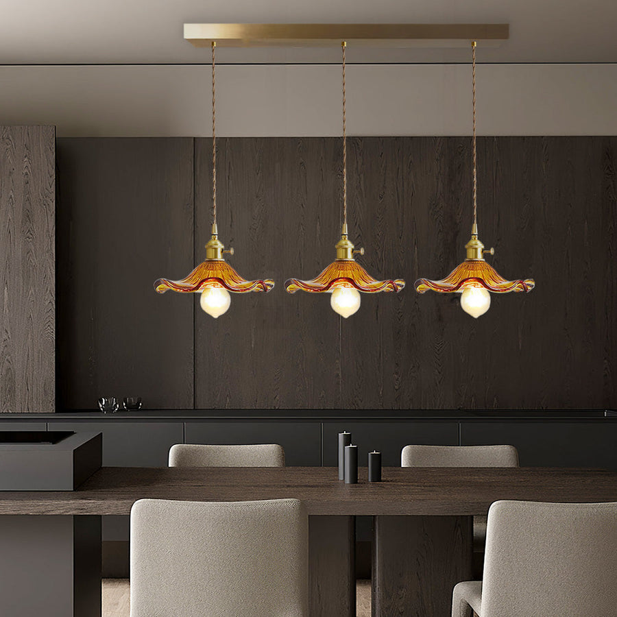 Hibiscus Flower Glass Pendant Light-Lighting > Pendant Lights-casanuva-casanuva