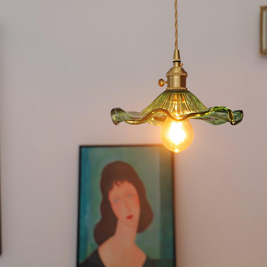 Hibiscus Flower Glass Pendant Light-Lighting > Pendant Lights-casanuva-casanuva