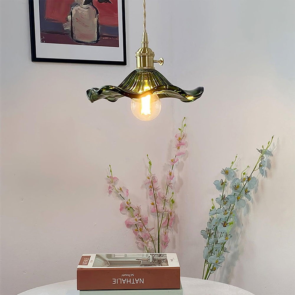Hibiscus Flower Glass Pendant Light-Lighting > Pendant Lights-casanuva-casanuva