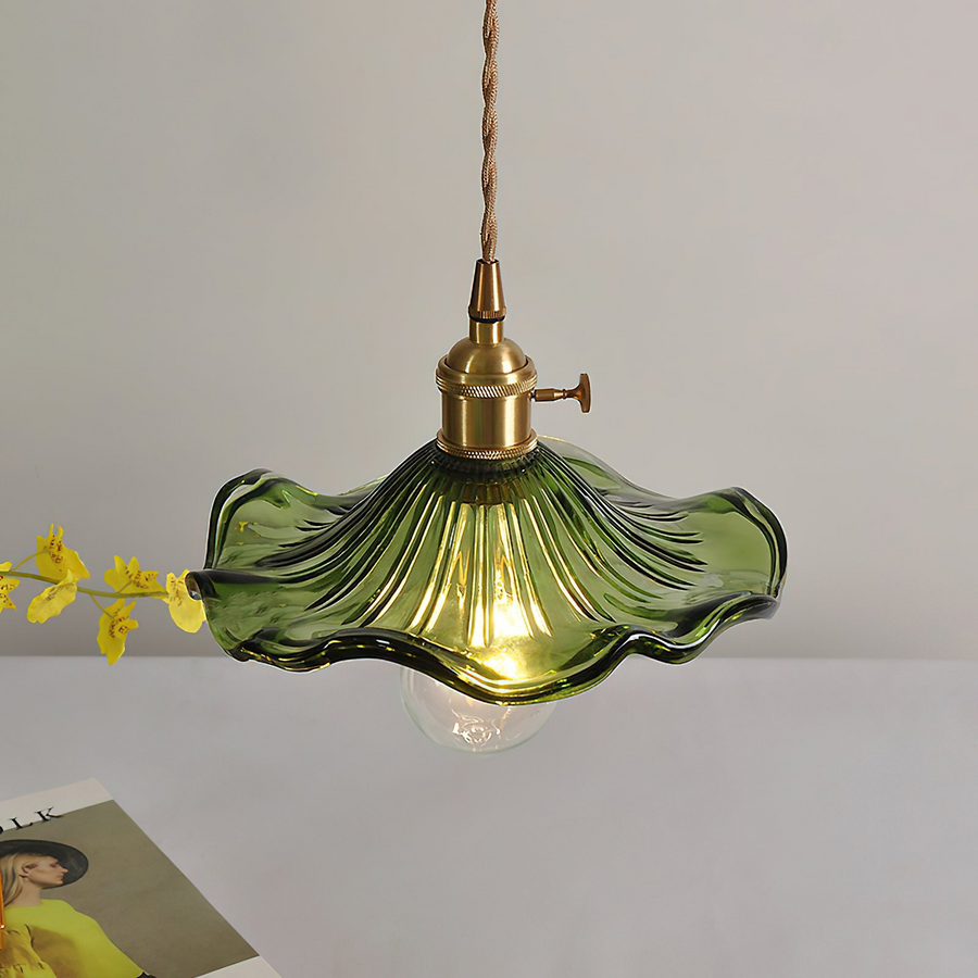 Hibiscus Flower Glass Pendant Light-Lighting > Pendant Lights-casanuva-casanuva