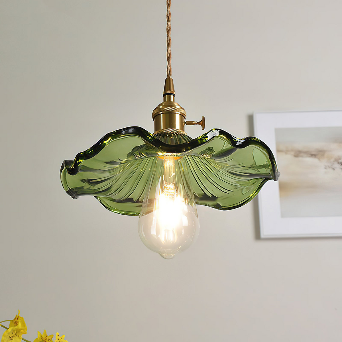 Hibiscus Flower Glass Pendant Light-Lighting > Pendant Lights-casanuva-casanuva