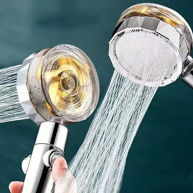 High-Pressure 360° Rotatable Shower Head with Turbo Propeller-Bedding & Bath > Bathroom Accessories-casanuva-casanuva