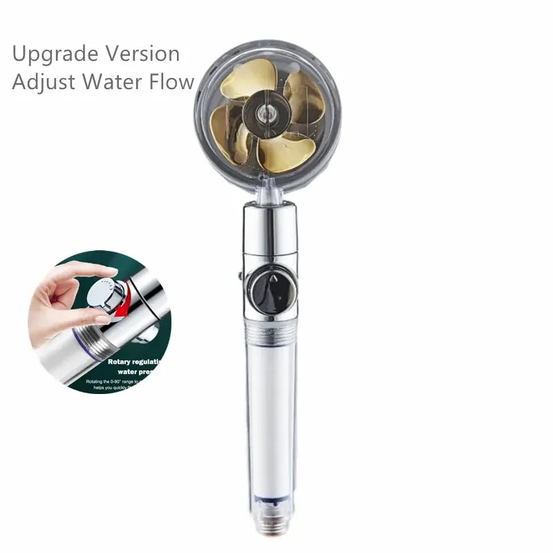 High-Pressure 360° Rotatable Shower Head with Turbo Propeller-Bedding & Bath > Bathroom Accessories-casanuva-casanuva