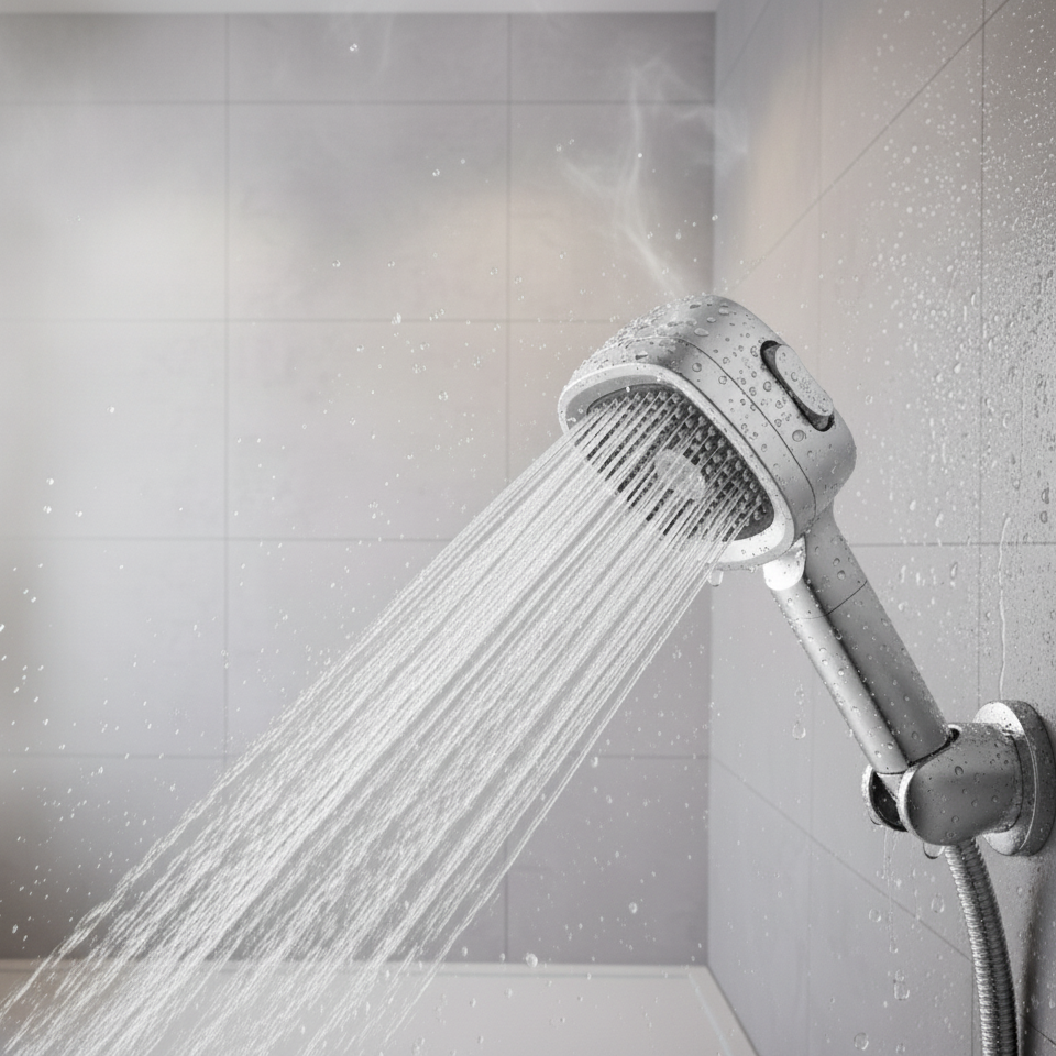 High-Pressure Showerhead with 3 Spray Modes Water-Saving ABS Material-Bedding & Bath > Bathroom Accessories-casanuva-Silver-casanuva