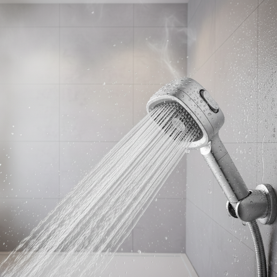 High-Pressure Showerhead with 3 Spray Modes Water-Saving ABS Material-Bedding & Bath > Bathroom Accessories-casanuva-Silver-casanuva