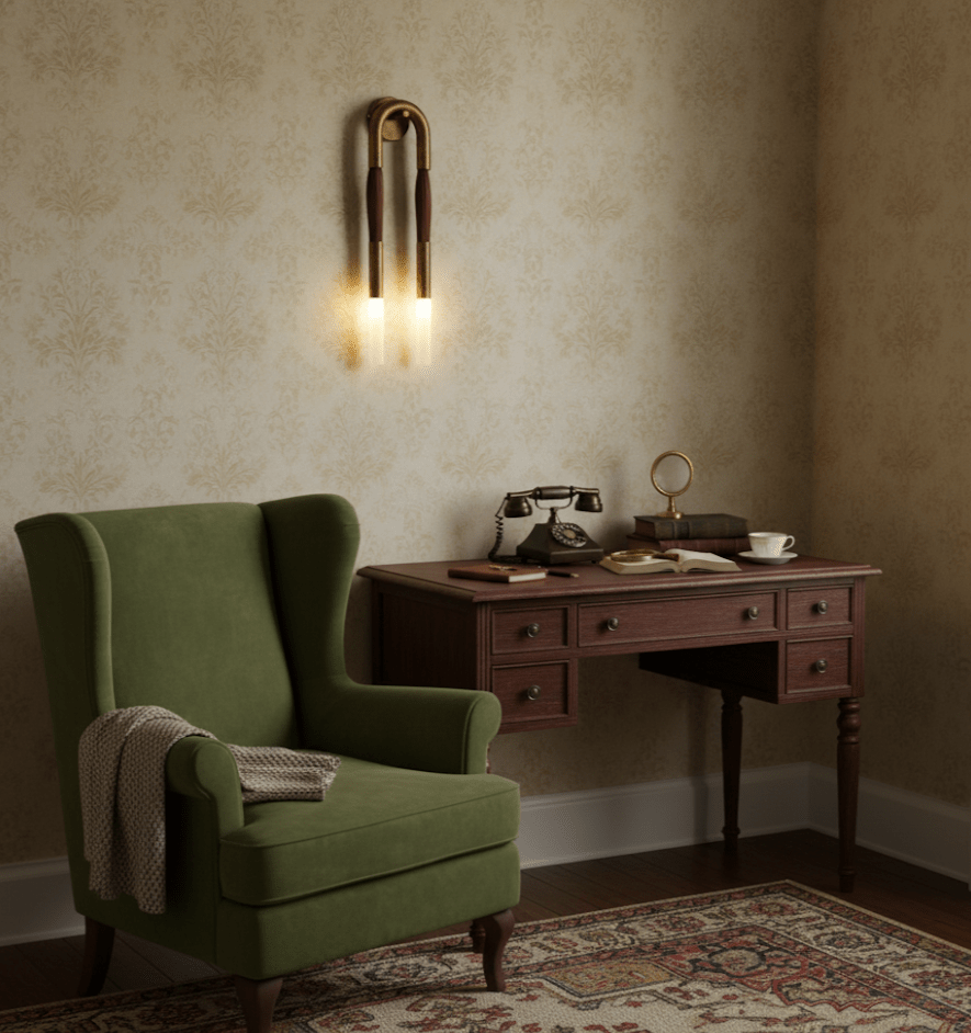 Horsehair Wall Light Fixture-Lighting > Wall Lights-casanuva-casanuva
