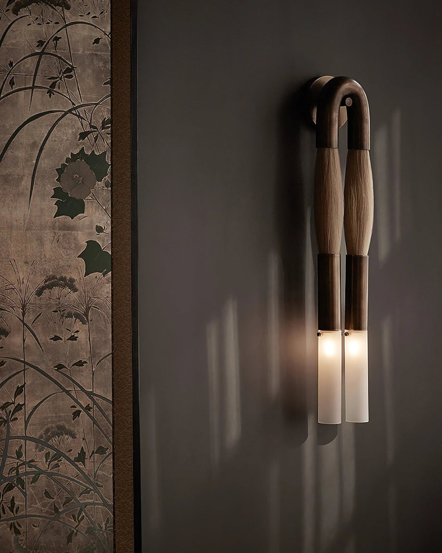 Horsehair Wall Light Fixture-Lighting > Wall Lights-casanuva-casanuva