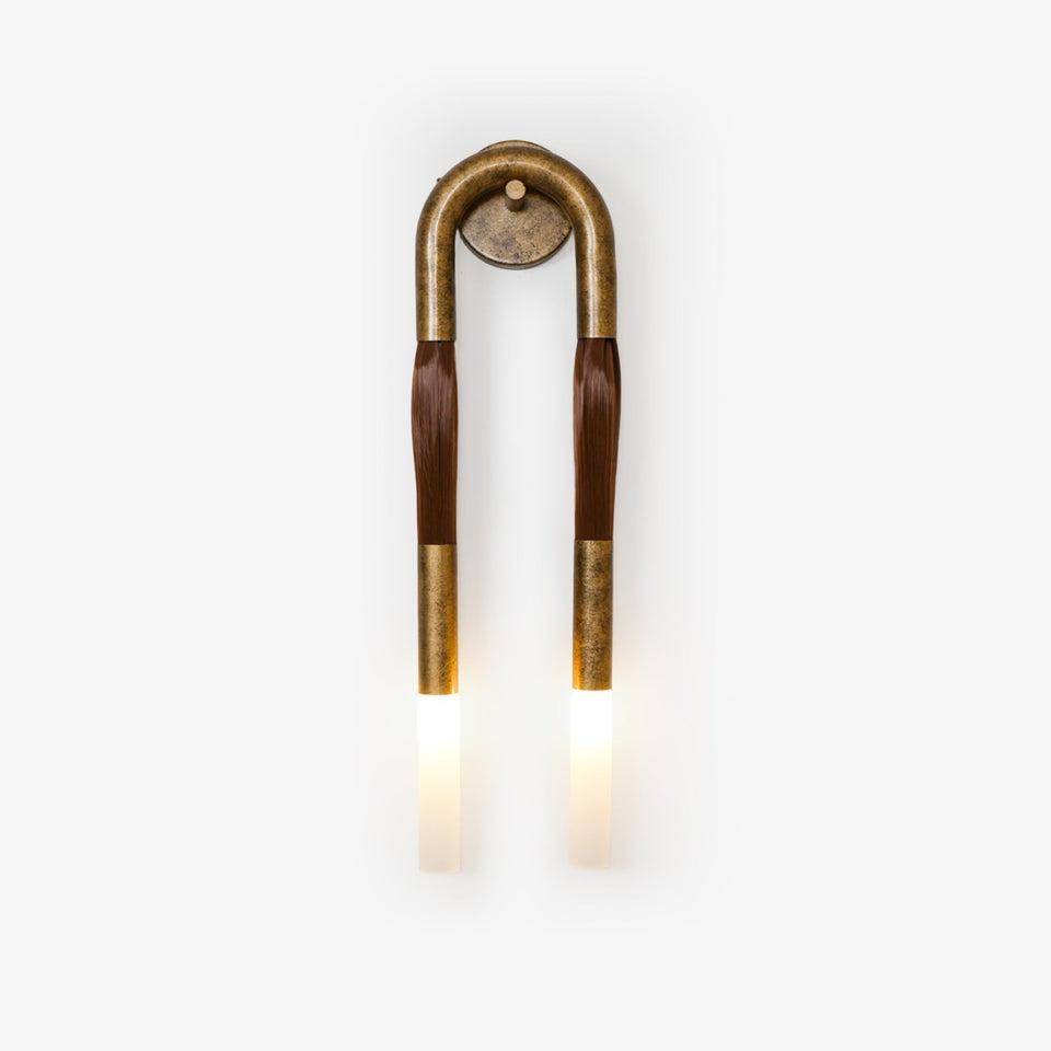 Horsehair Wall Light Fixture-Lighting > Wall Lights-casanuva-casanuva