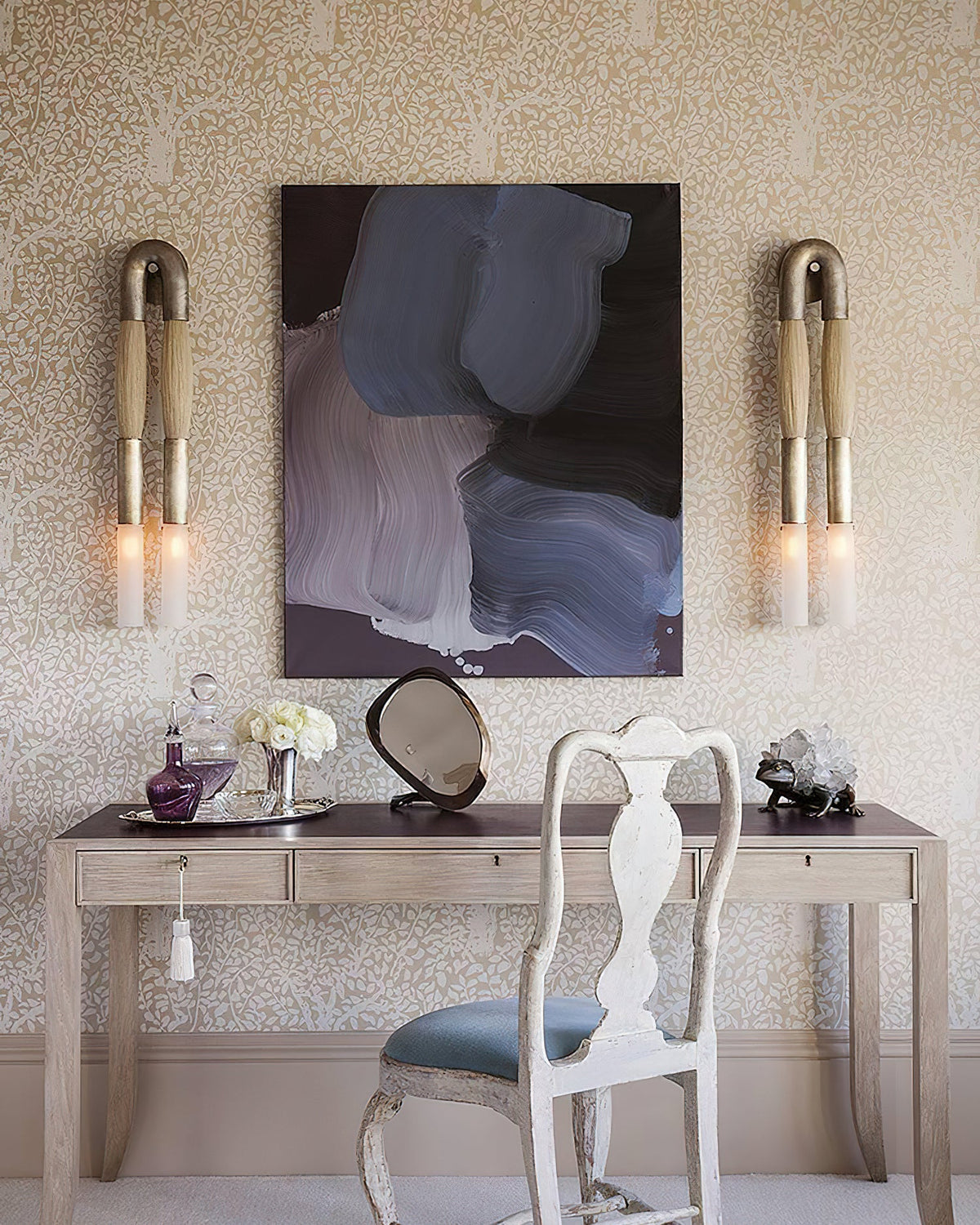 Horsehair Wall Light Fixture-Lighting > Wall Lights-casanuva-casanuva