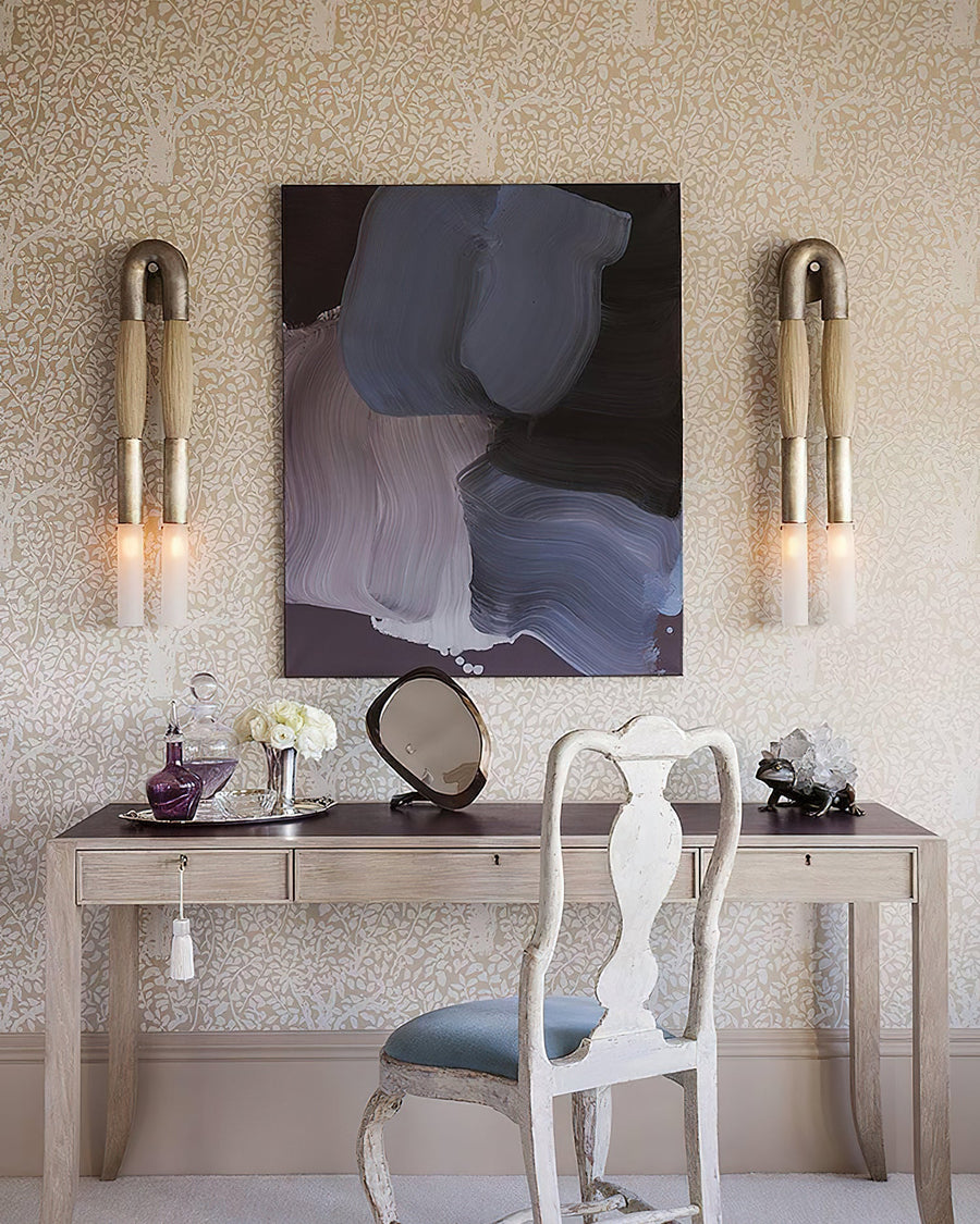 Horsehair Wall Light Fixture-Lighting > Wall Lights-casanuva-casanuva