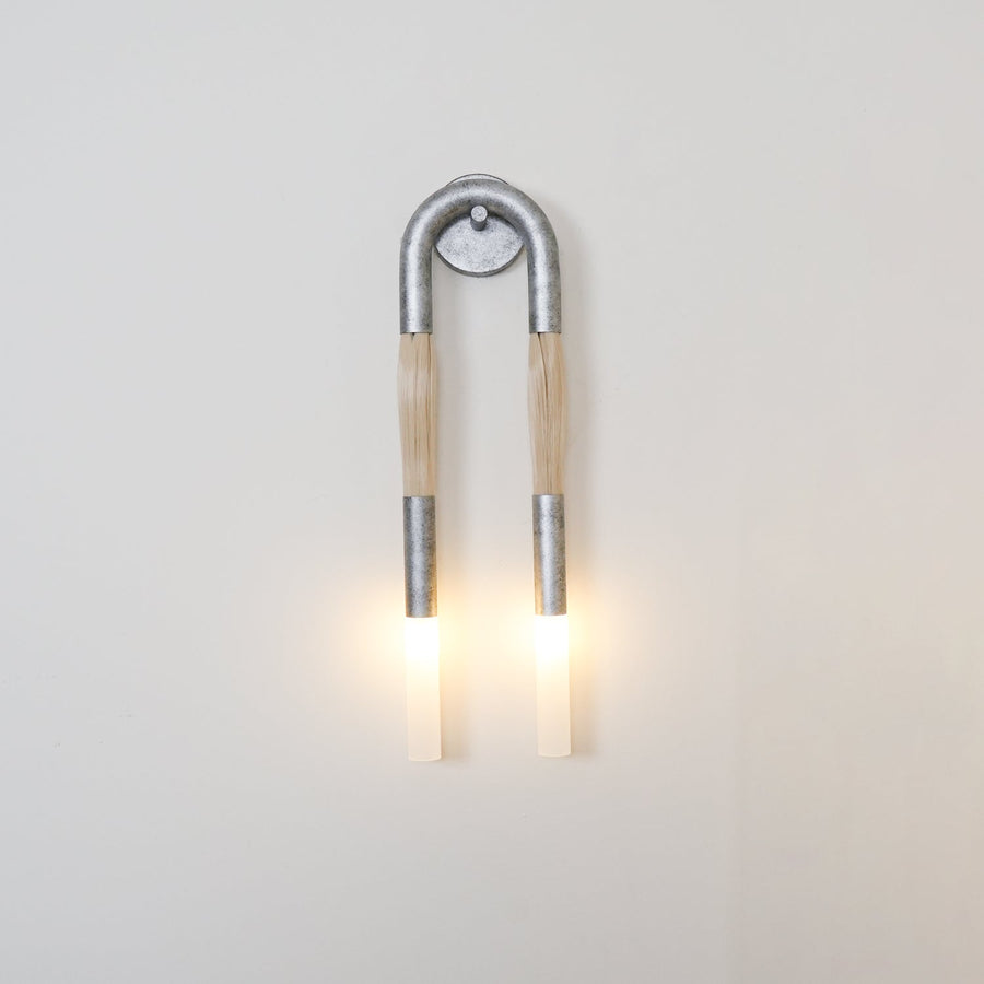 Horsehair Wall Light Fixture-Lighting > Wall Lights-casanuva-casanuva
