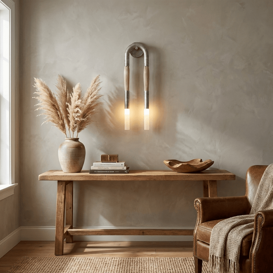 Horsehair Wall Light Fixture-Lighting > Wall Lights-casanuva-casanuva