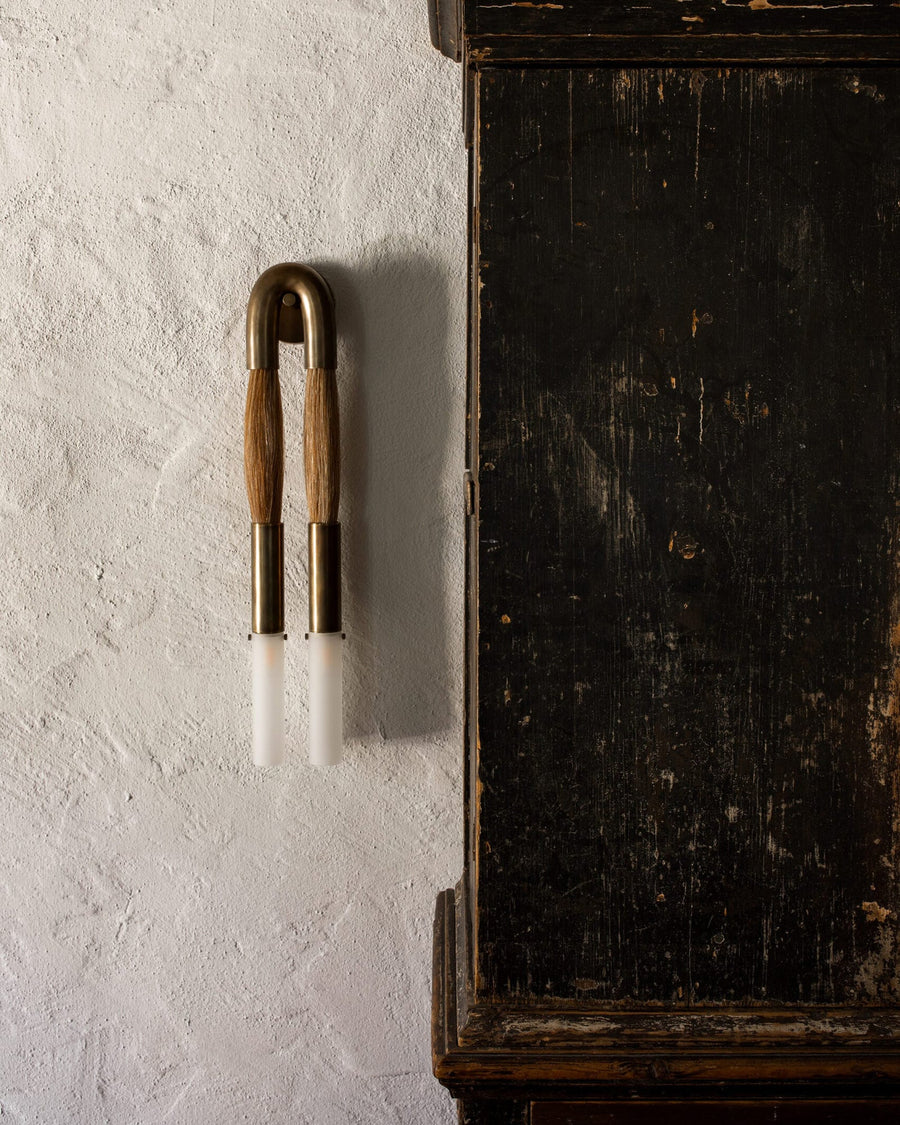 Horsehair Wall Light Fixture-Lighting > Wall Lights-casanuva-casanuva