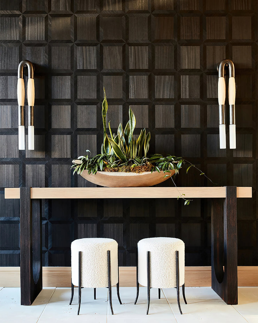 Horsehair Wall Light Fixture-Lighting > Wall Lights-casanuva-casanuva