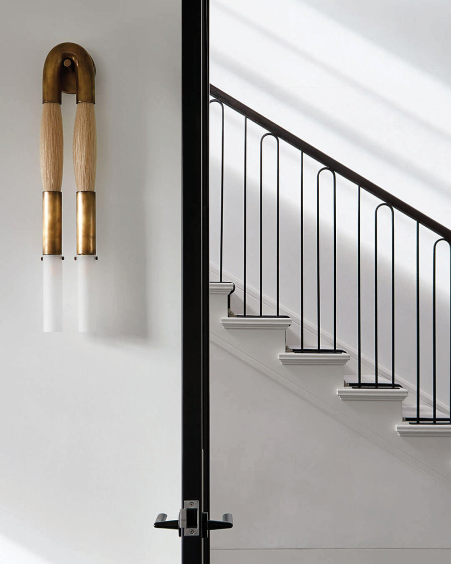 Horsehair Wall Light Fixture-Lighting > Wall Lights-casanuva-casanuva