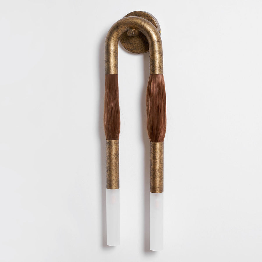 Horsehair Wall Light Fixture-Lighting > Wall Lights-casanuva-casanuva