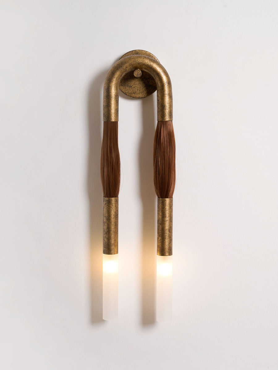Horsehair Wall Light Fixture-Lighting > Wall Lights-casanuva-casanuva