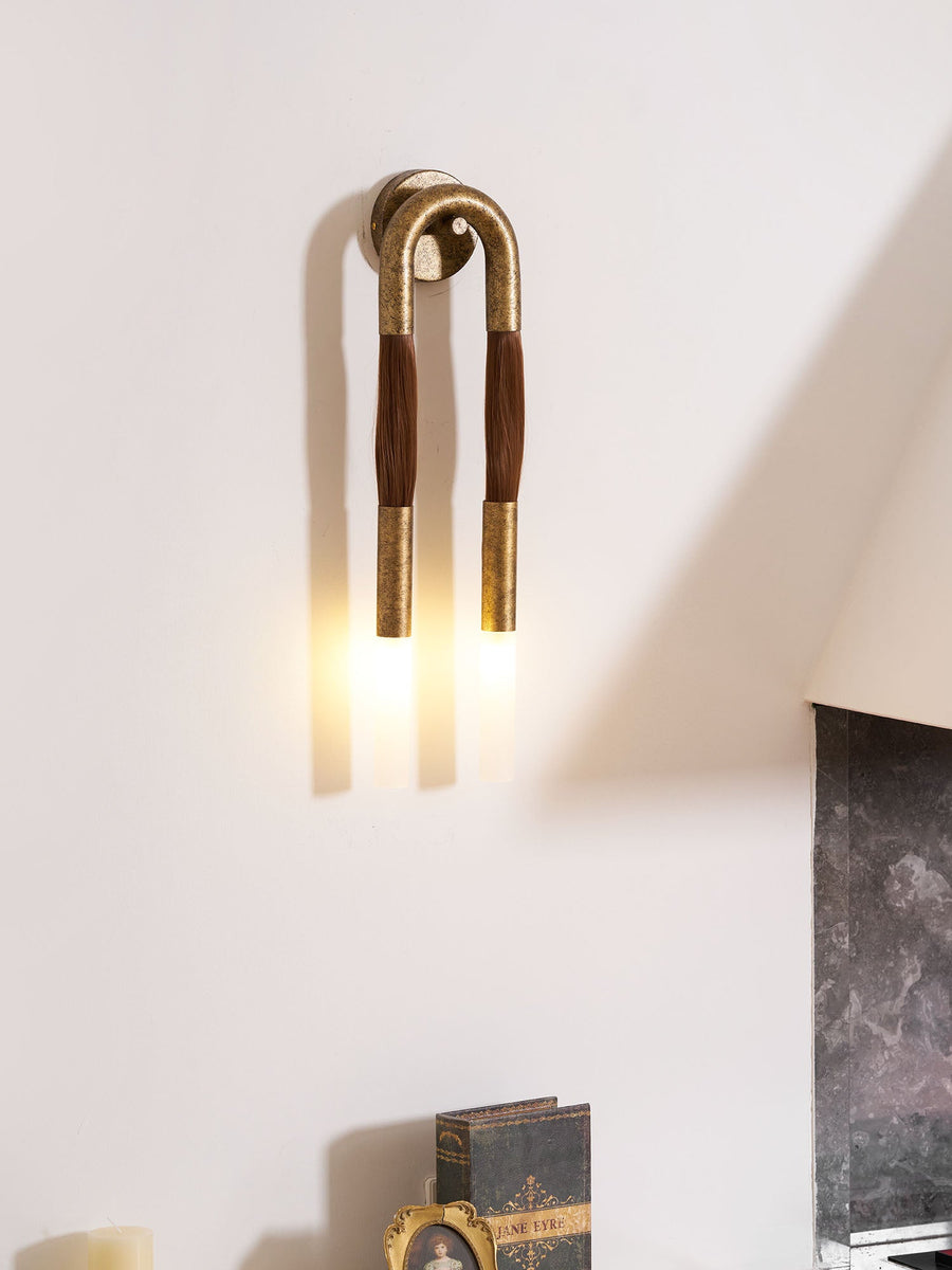 Horsehair Wall Light Fixture-Lighting > Wall Lights-casanuva-casanuva