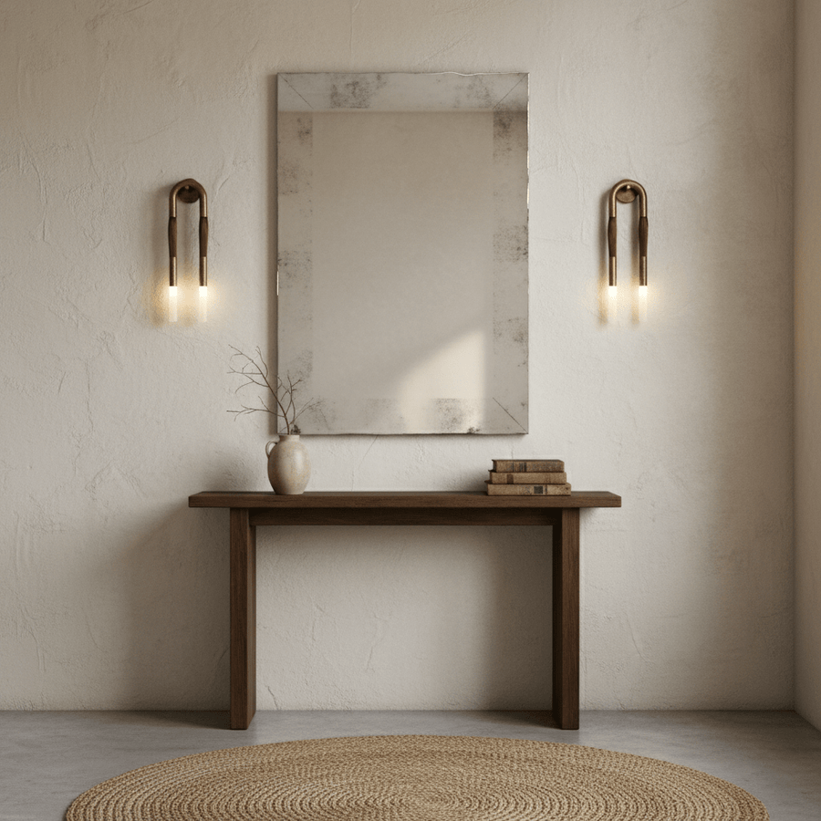 Horsehair Wall Light Fixture-Lighting > Wall Lights-casanuva-casanuva