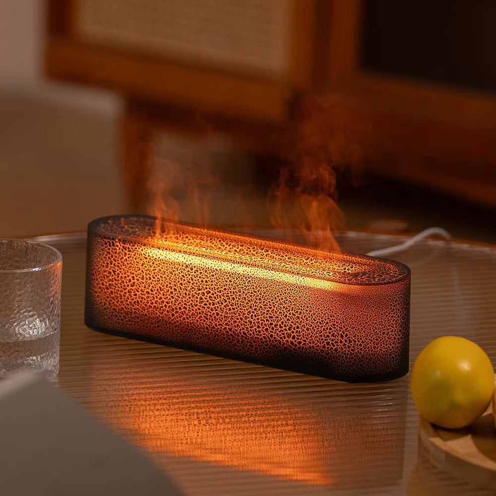 Humidifier and Firewood Storage Solution-Home Decor > Decorative Accessories-casanuva-Molten Black-casanuva