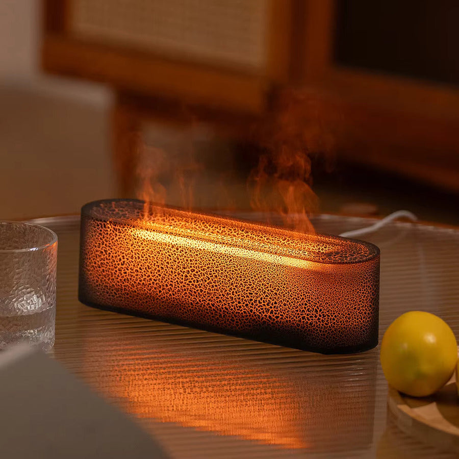 Humidifier and Firewood Storage Solution-Home Decor > Decorative Accessories-casanuva-Molten Black-casanuva