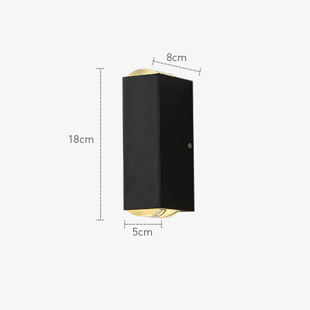 IP65 Black Aluminum LED Outdoor Wall Light-Lighting > Outdoor Lighting-casanuva-casanuva