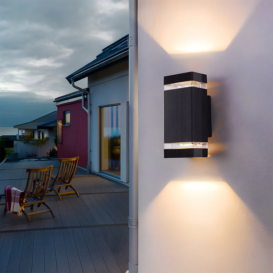 IP65 Black Outdoor Wall Light Up Down Design-Lighting > Outdoor Lighting-casanuva-casanuva