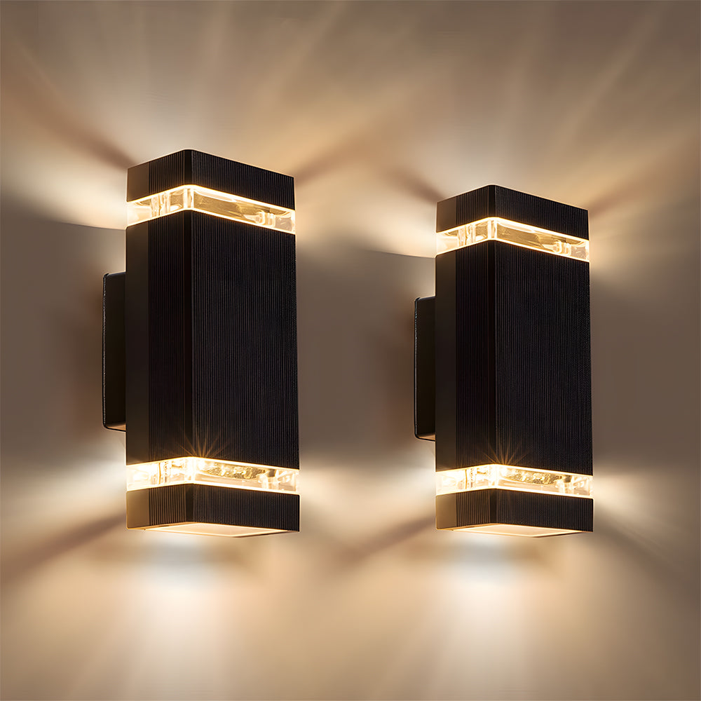 IP65 Black Outdoor Wall Light Up Down Design-Lighting > Outdoor Lighting-casanuva-casanuva