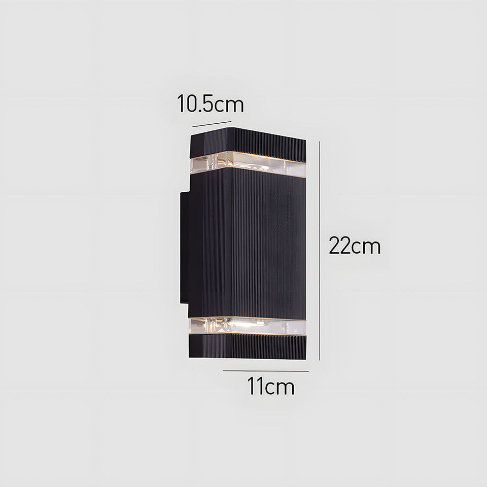 IP65 Black Outdoor Wall Light Up Down Design-Lighting > Outdoor Lighting-casanuva-casanuva