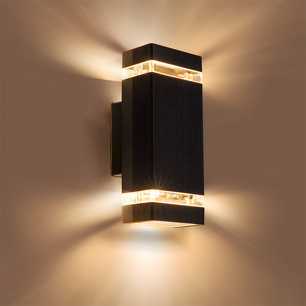 IP65 Black Outdoor Wall Light Up Down Design-Lighting > Outdoor Lighting-casanuva-Black-L22cm*W11cm-casanuva