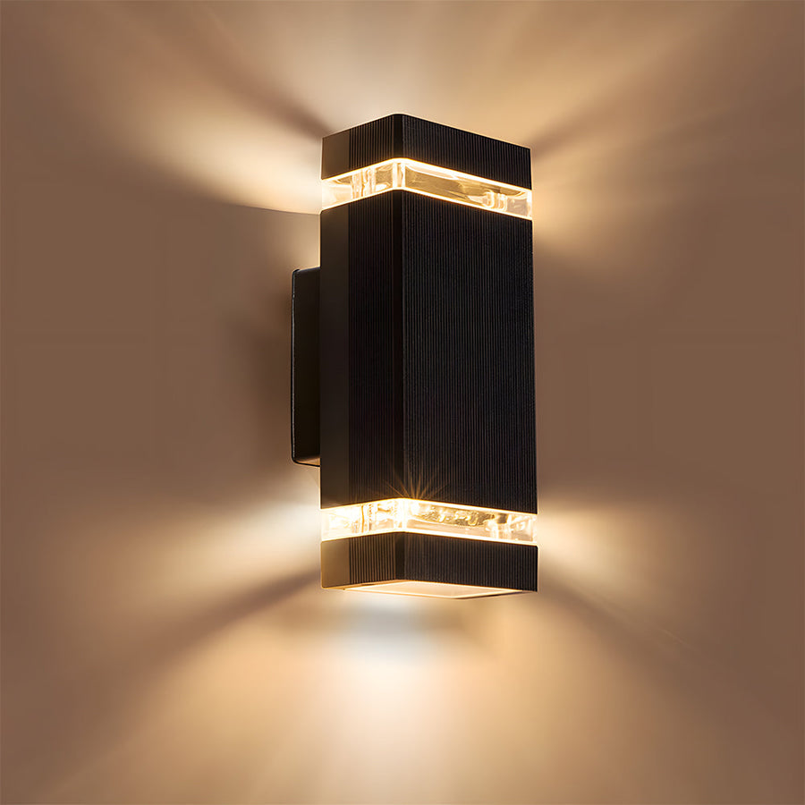 IP65 Black Outdoor Wall Light Up Down Design-Lighting > Outdoor Lighting-casanuva-Black-L22cm*W11cm-casanuva