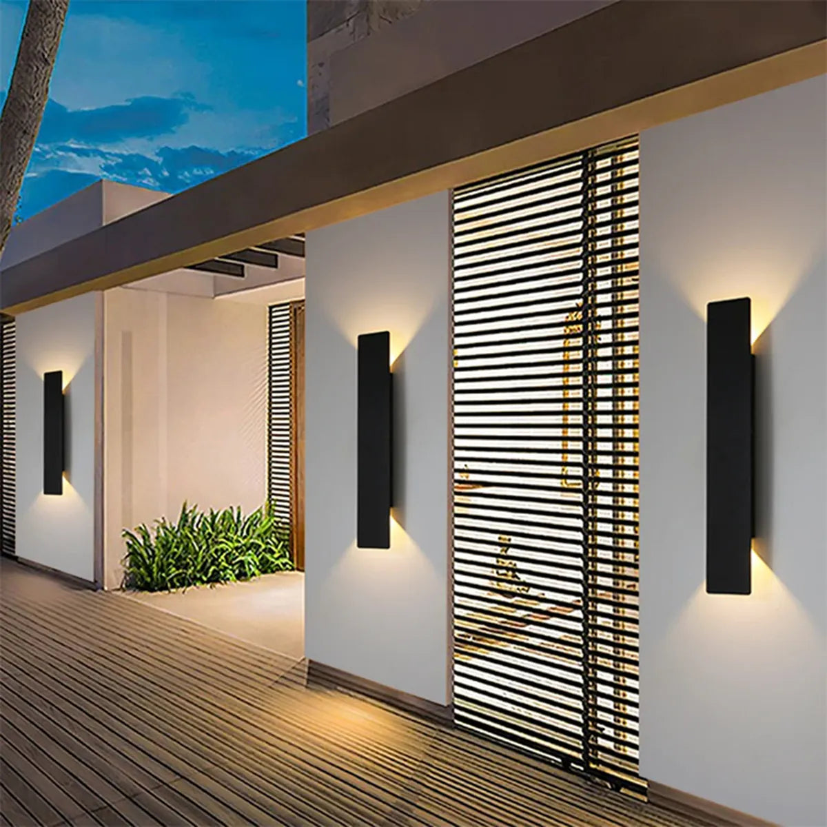 IP65 LED Outdoor Wall Light Set of 2 Aluminum Up-and-Down Fixtures-Lighting > Outdoor Lighting-casanuva-casanuva