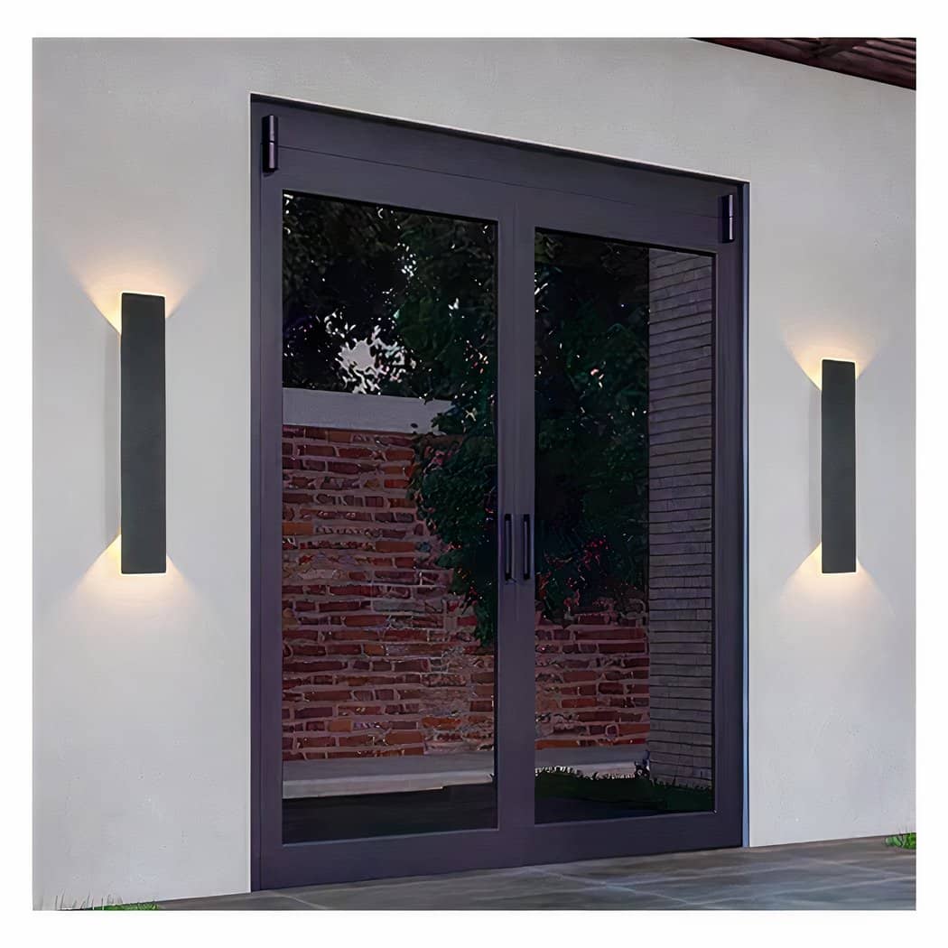 IP65 LED Outdoor Wall Light Set of 2 Aluminum Up-and-Down Fixtures-Lighting > Outdoor Lighting-casanuva-Black-L:20CM-Warm Light-casanuva