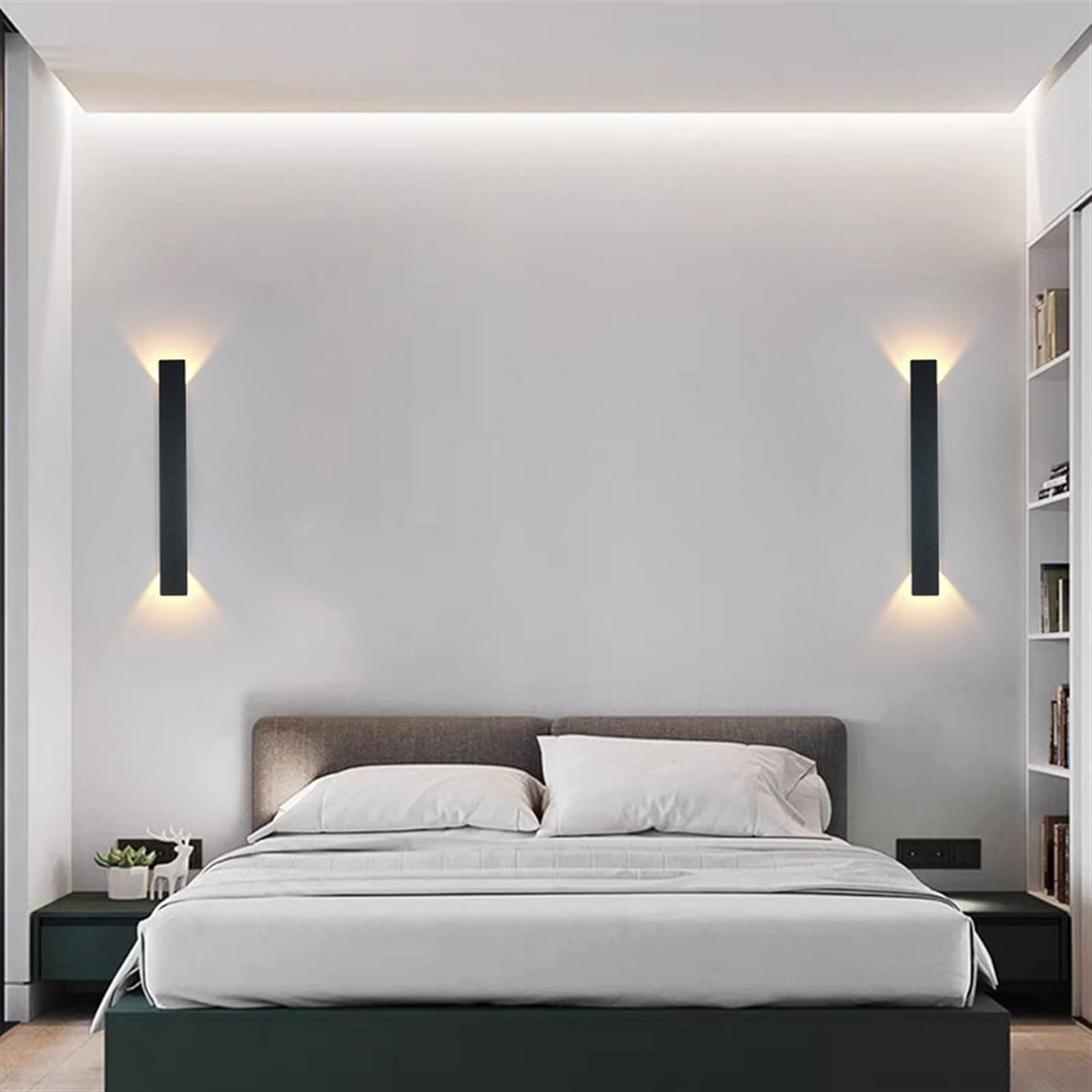 IP65 LED Outdoor Wall Light Set of 2 Aluminum Up-and-Down Fixtures-Lighting > Outdoor Lighting-casanuva-Black-L:20CM-White Light-casanuva